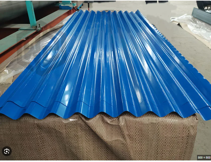 Galvanized Iron Roofing Sheet - Color: Silver/grey