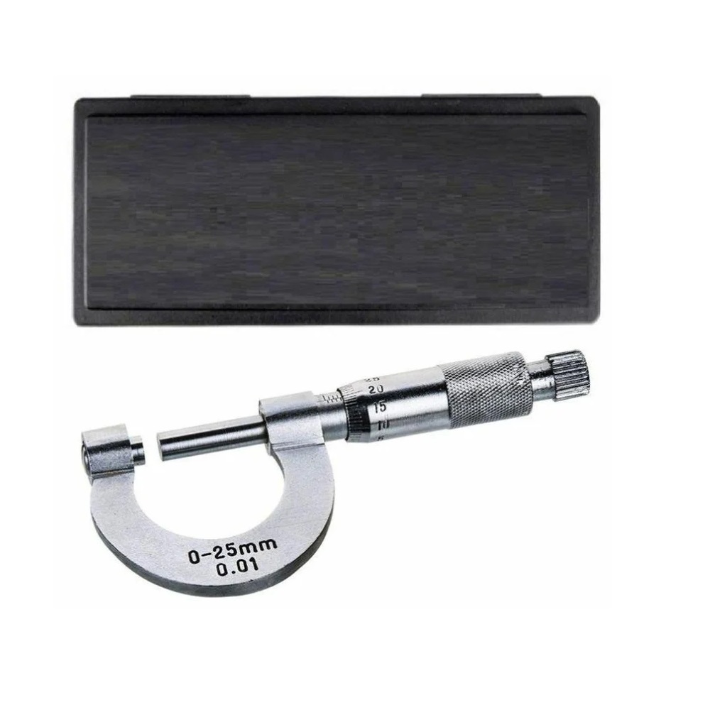 True Sense Aluminum Micrometer Screw Gauge SS 0-25mm, MM-02