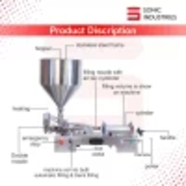 Pnemautic Paste filling Machine Double head  10 to 100 ML
