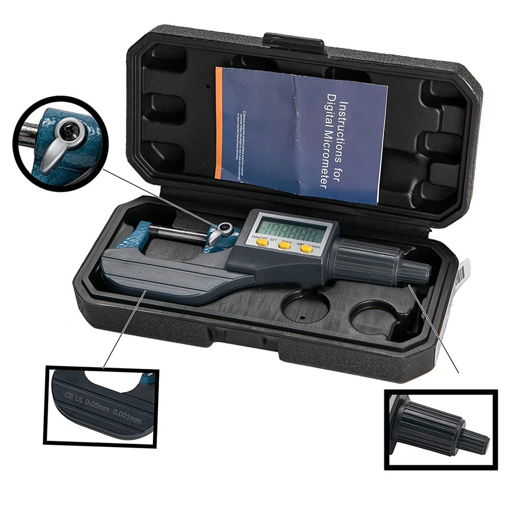 True Sense Digital Electronic Micrometer 0-25mm With Large Display, MM-04