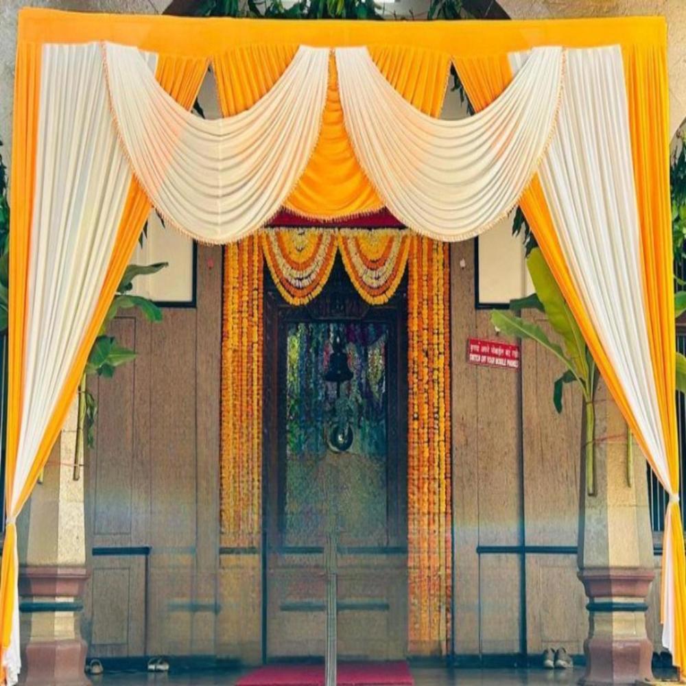 Premium Entry Gate Design for Mandap Tent Decoration with Elegant Structure and Grand Finish
