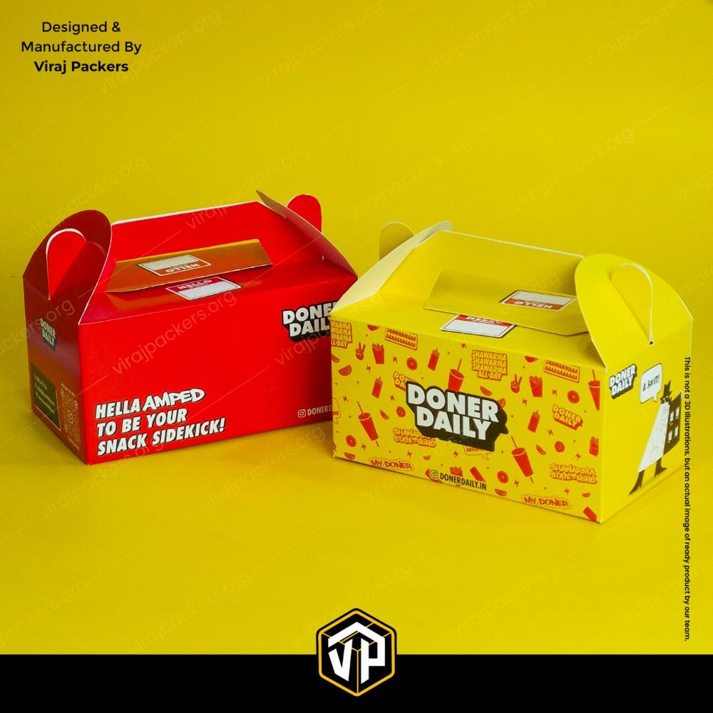 Handle Fried Chicken Box Fried Chicken Packaging - Coating Type: Aqueous Coating