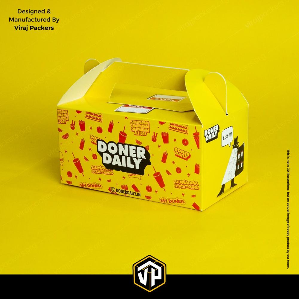 Handle Fried Chicken Box Fried Chicken Packaging - Coating Type: Aqueous Coating
