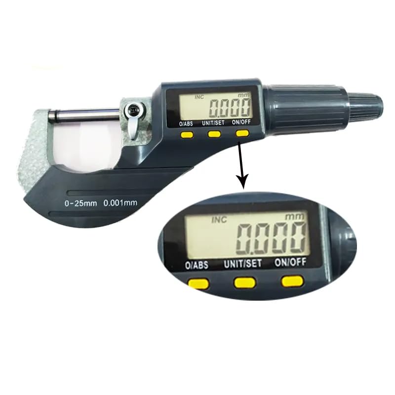 True Sense Digital Outside Micrometer 0-25mm, MM-05