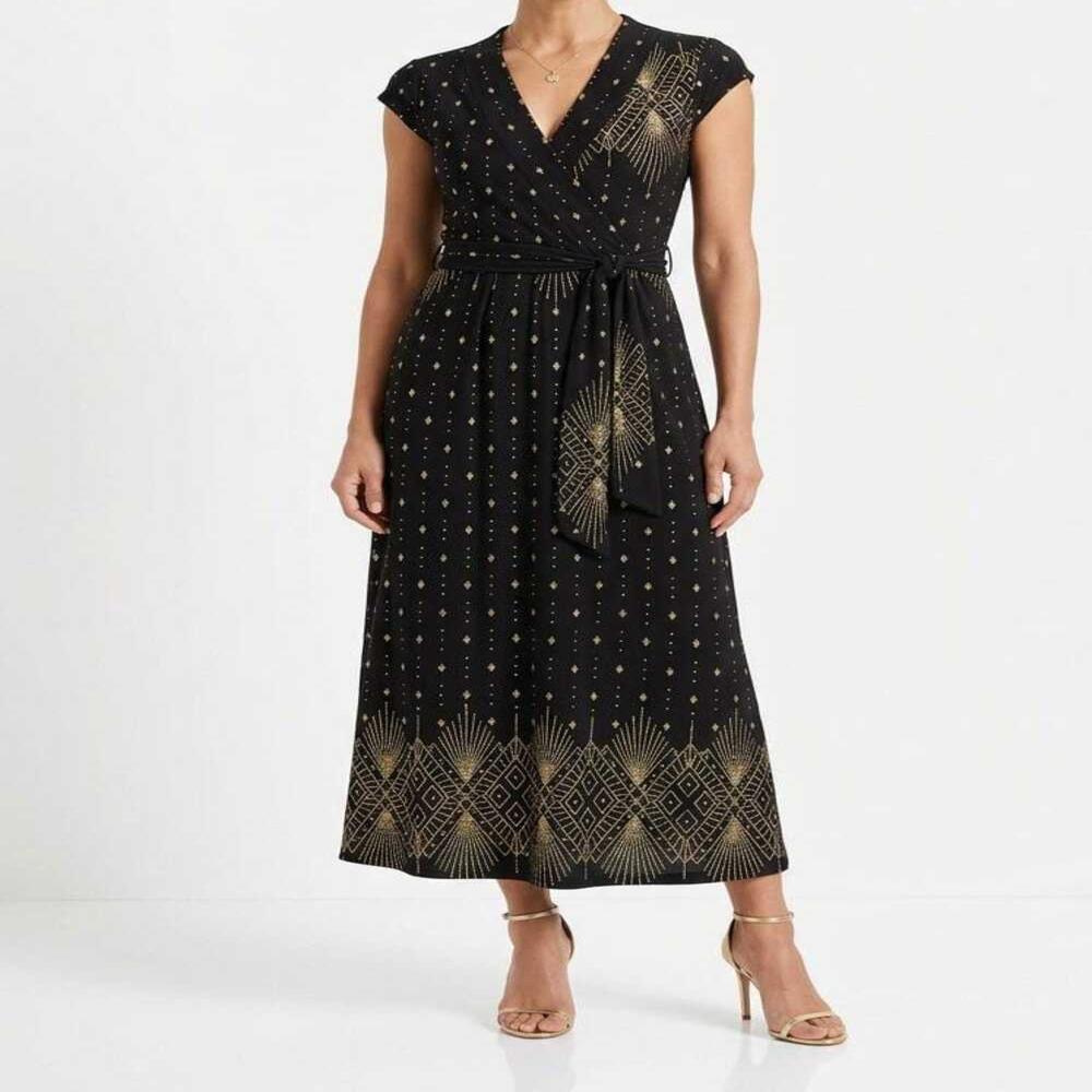 Premium Floral Wrap Maxi Dress