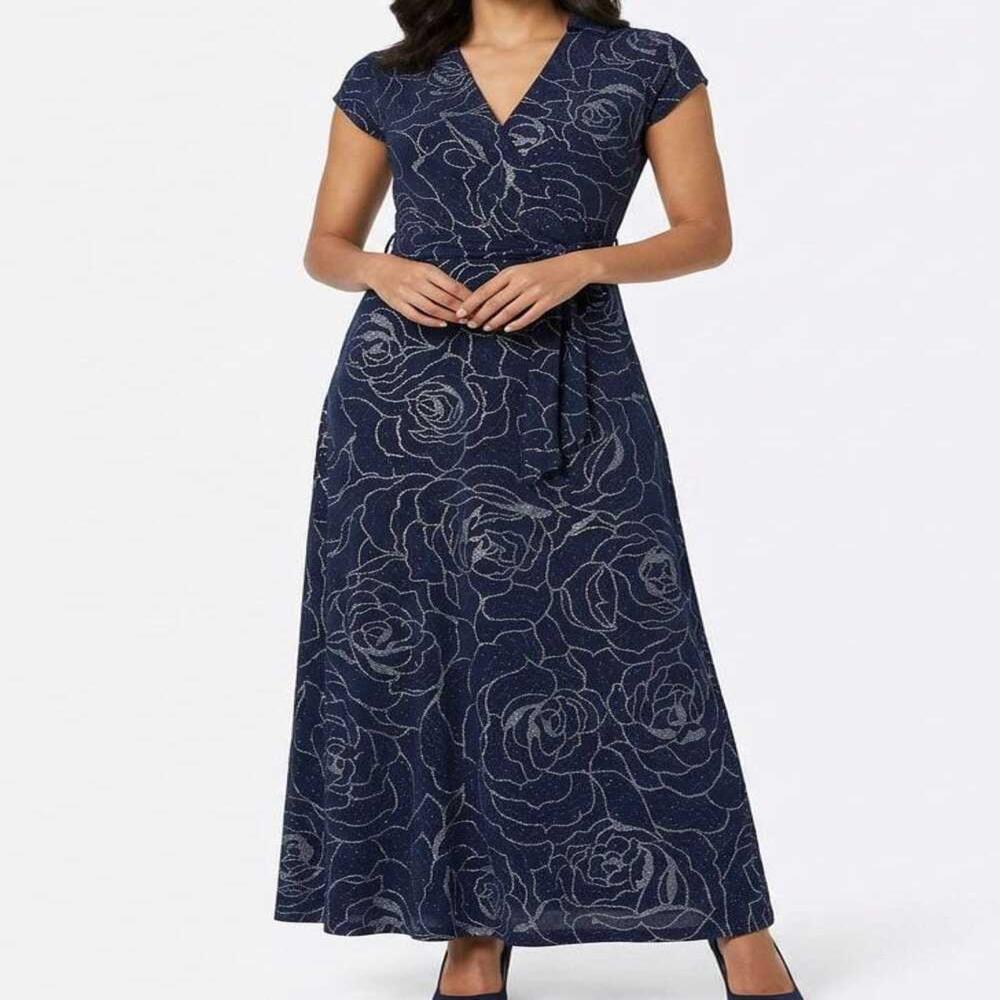 Premium Floral Wrap Maxi Dress