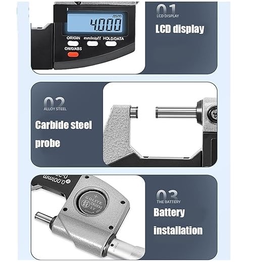 True Sense 0-25 MM Digital Micrometer Screw Gauge, MM-06