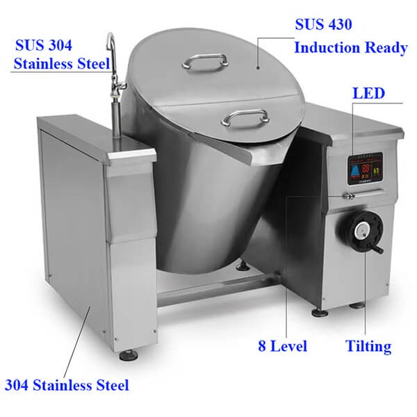 Stainless Steel Tilting Bulk Cooker