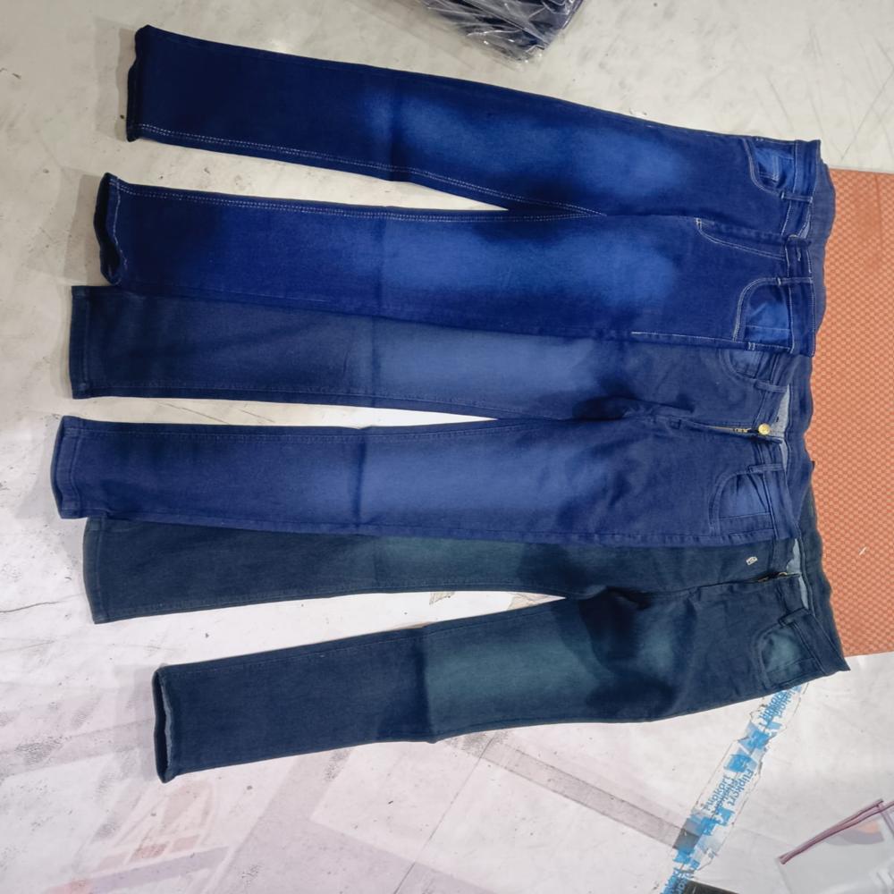 Men Slim Fit Cotton Jeans - Color: Dark Blue