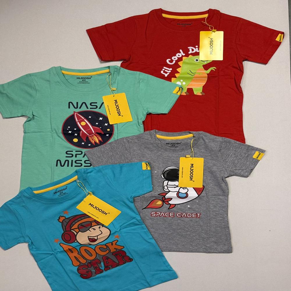 K22167 Boys and Girls Printed T-Shirts