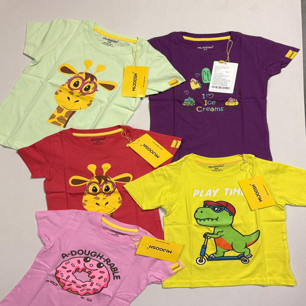 K22167 Boys and Girls Printed T-Shirts