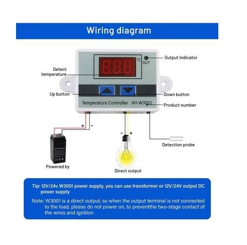 True Sense Digital Temperature Controller, XH-W3001