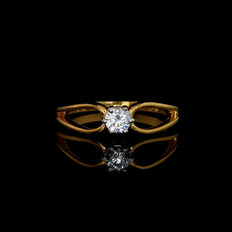 Solitaire Infinity Loop Diamond Engagement Ring