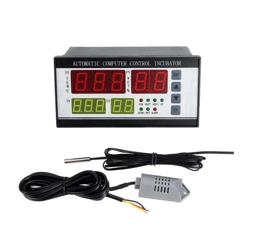 True Sense Egg Incubator Thermostat Controller With Temperature And Humidity Sensor, Xm 18