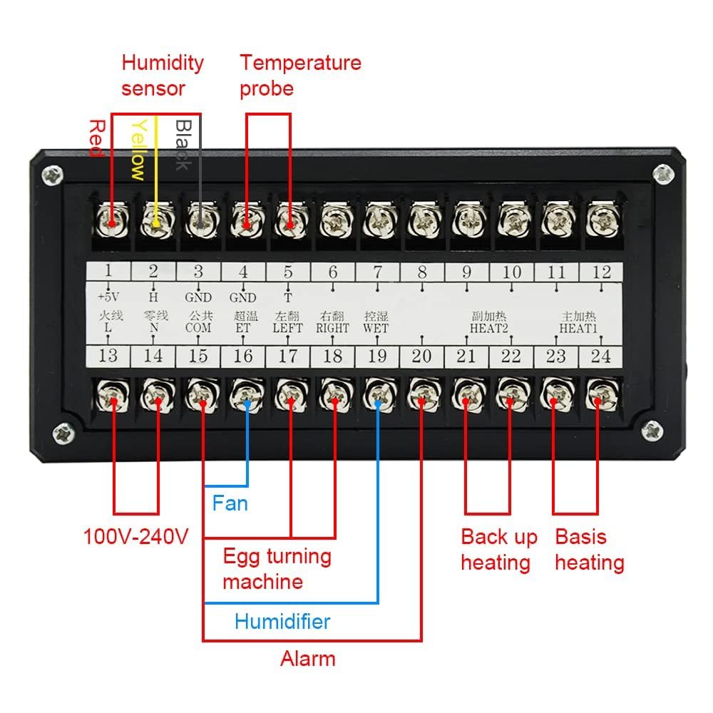 True Sense Egg Incubator Thermostat Controller With Temperature And Humidity Sensor, XM 18