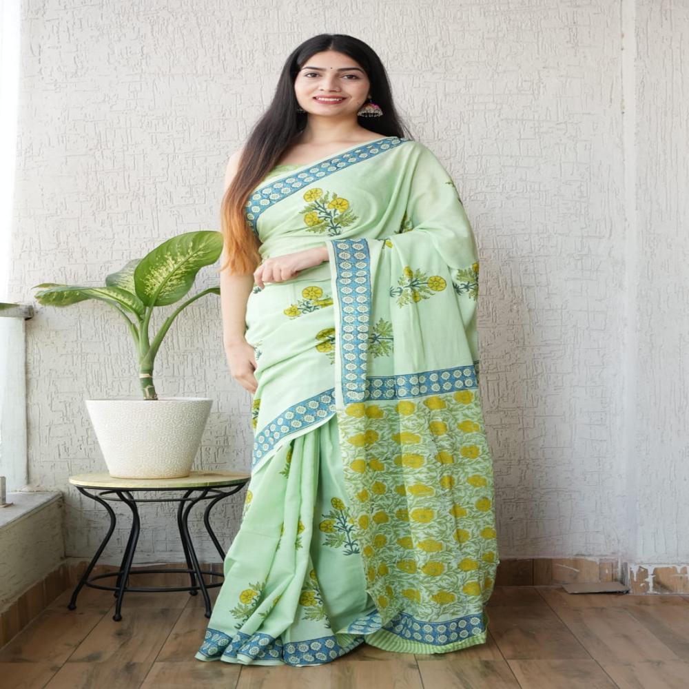 Block Print Saree