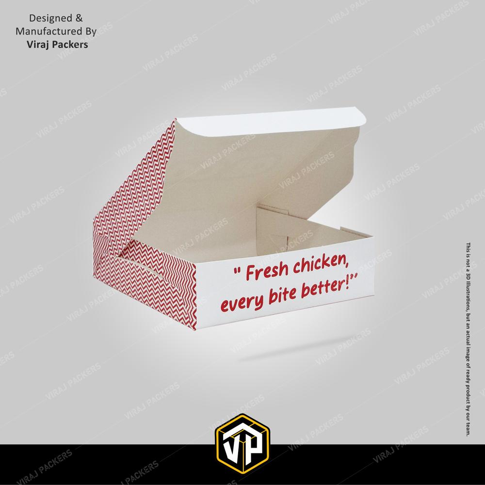 Sandwich Packaging Box Custom Printed - Coating Type: Aqueous Coating