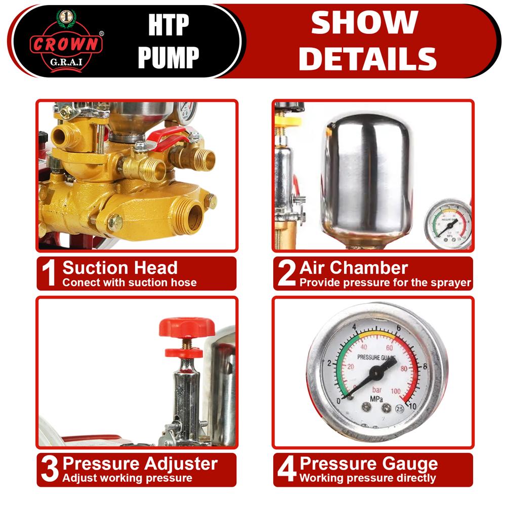 Crown Pump Htp 30 Power Sprayer - Color: Red & Silver
