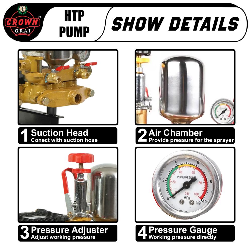 Crown Pump Htp 50 Power Sprayer - Color: Red And Metallic