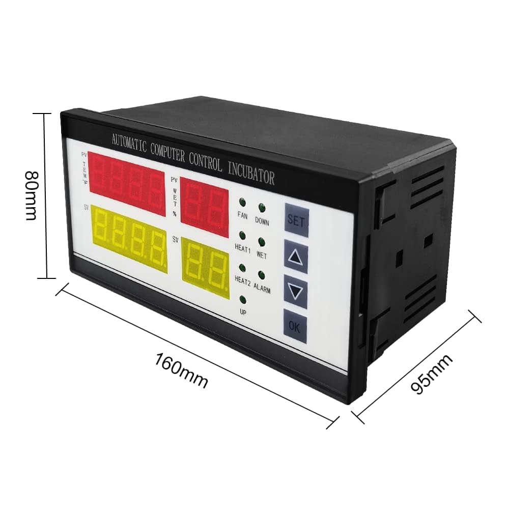 True Sense XM-18DC Digital Incubator Controller Double Circuit Temperature & Humidity Sensor, XM-18DC