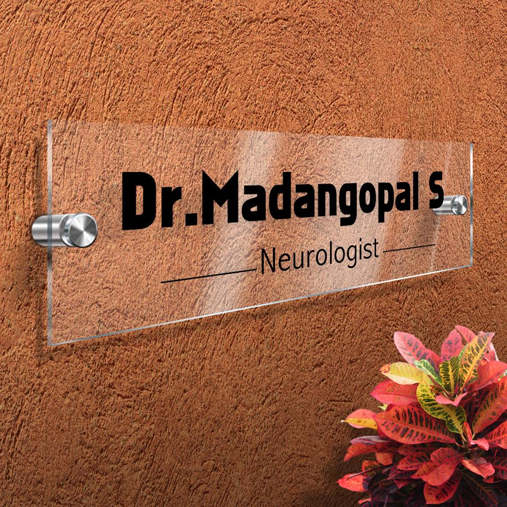 Acrylic Name Plate - Material: Acrlicy
