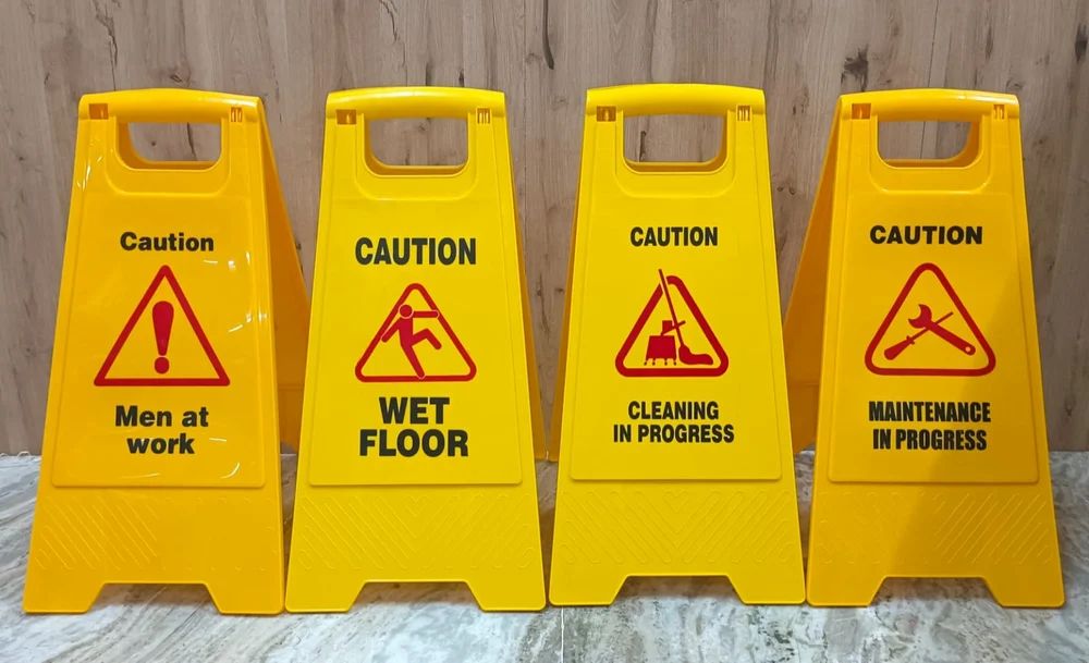 Caution Floor Stand - Material: Pvc