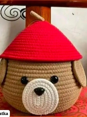 Handmade animal storage basket