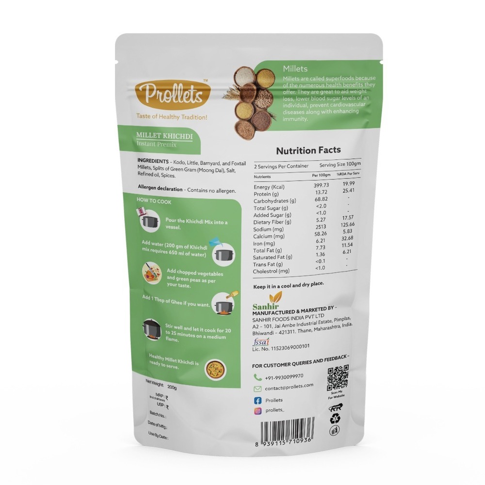 200 GM Millet Khichdi Instant Premix