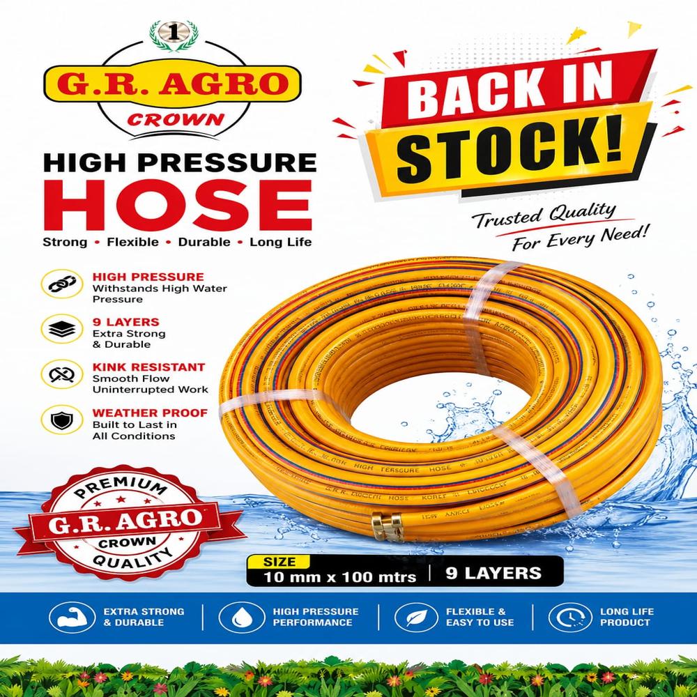 Crown Pvc Suction Hose Pipe - Inside Diameter: 3/4 Inch