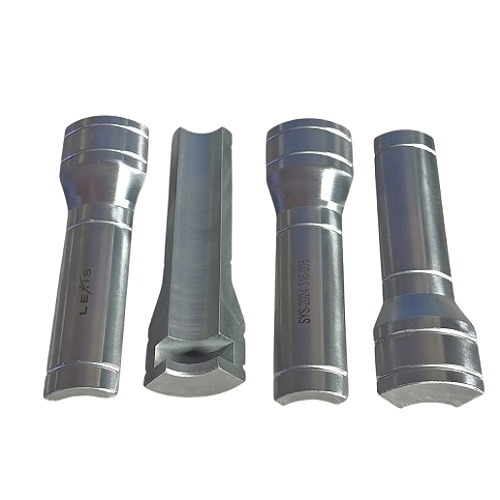 Machine Collet - Steel, Customized Size, Silver | Threaded End, Grooves, Precision Machining, Polished Surface For Industrial Use