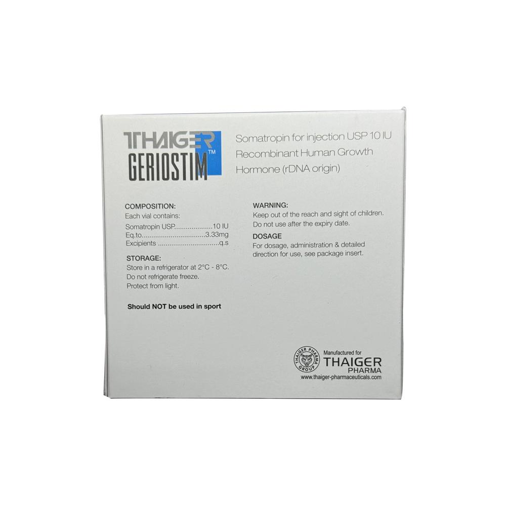 THAIGER PHARMA GERIOSTIM 100IU, HGH SOMATROPIN