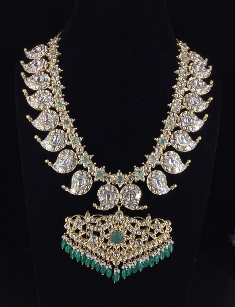 Mango Mala With Real Emeralds And Uncut Diomonds