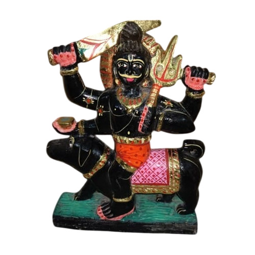 Black Marble Bhairav Baba Statue