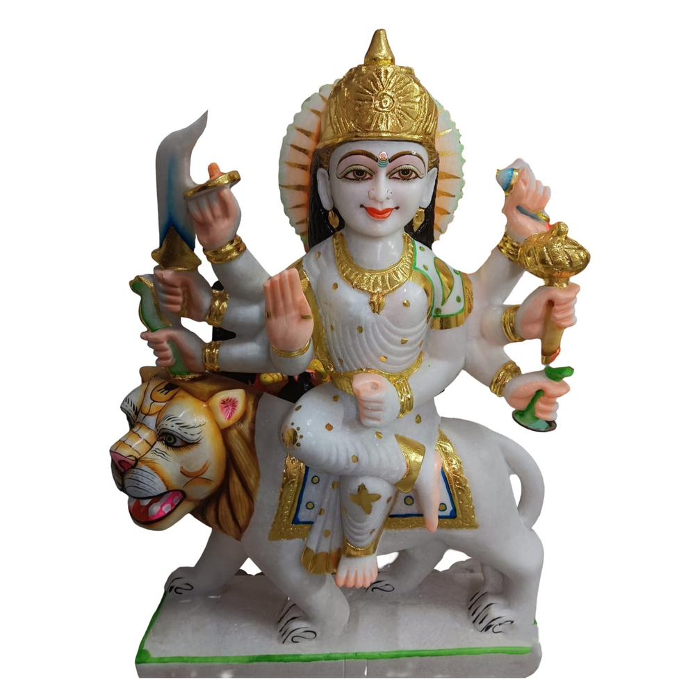 White Marble Durga Ji Statue