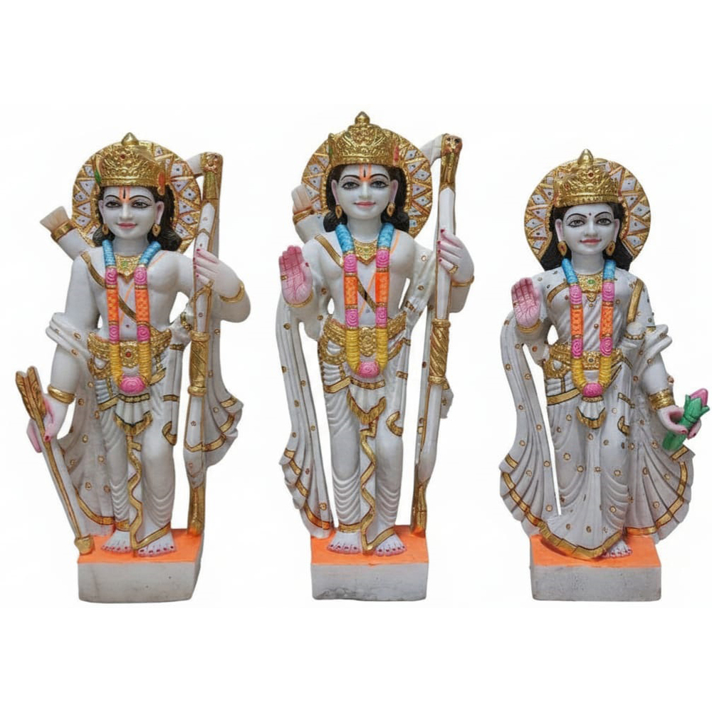 White Marble Ram Darbar Statue