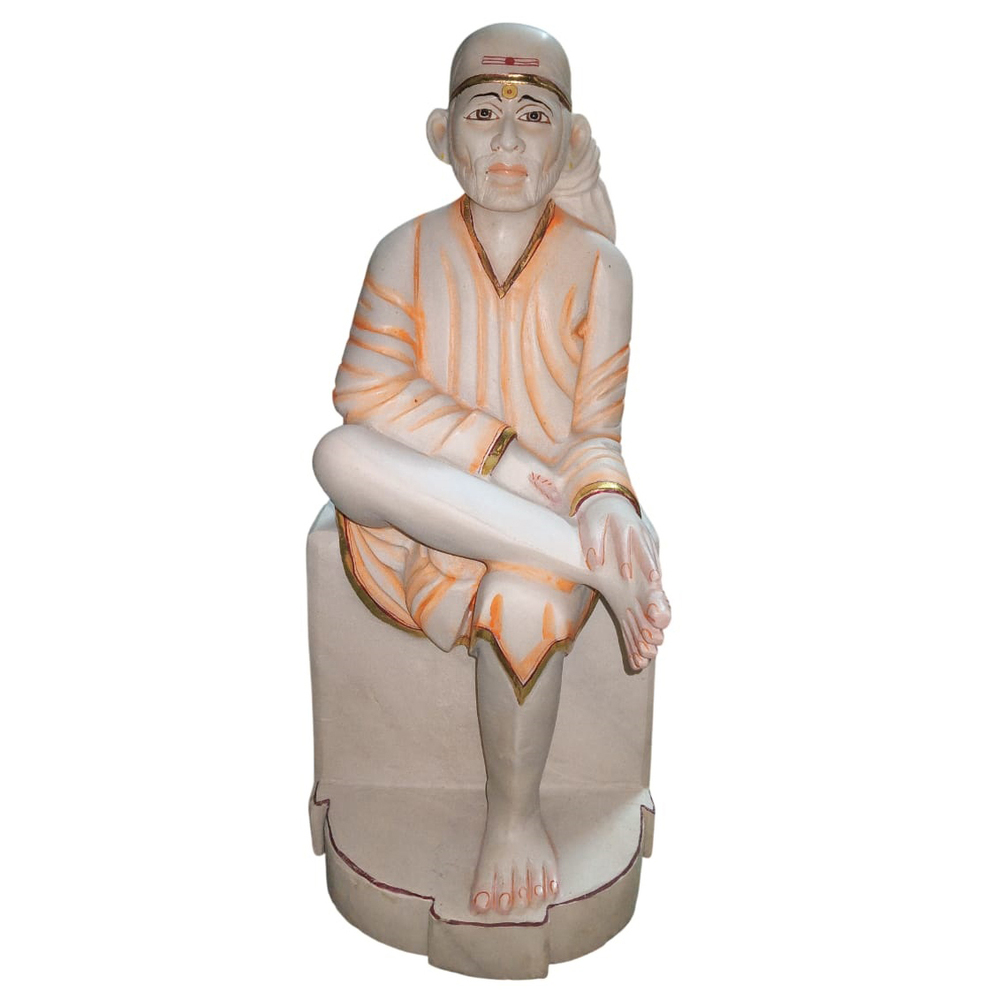 White Marble Sai Baba Statue