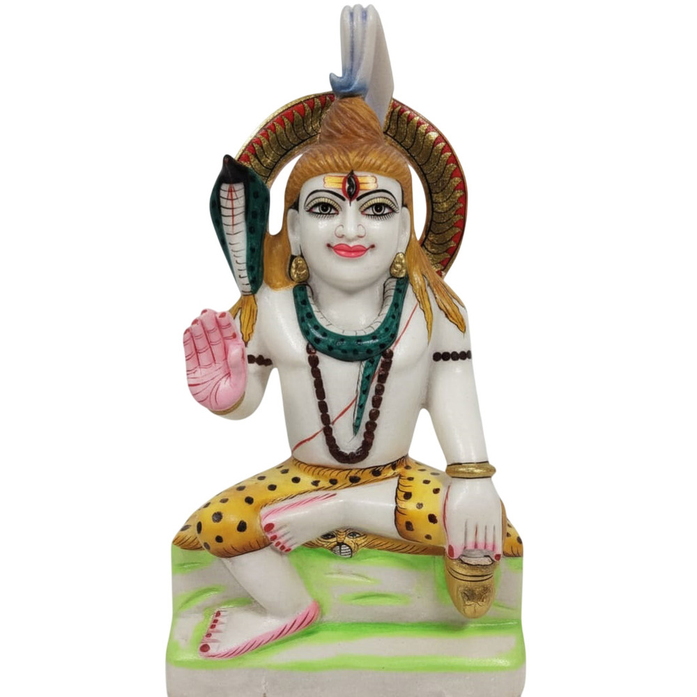 White Marble Shiv Ji Statue