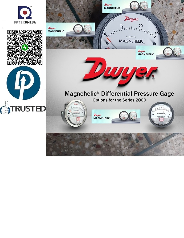 Dwyer 2300-60PA Differential Pressure Gage Range 30-0-30 Pa