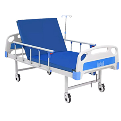FUR-119 Semi Fowler Bed With Abs Panels, Aluminium Side Railings, Wheels, Iv Pole And Mattress