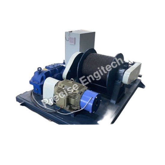 Electric Cable Pulling Winch Machine - Capacity: 5-10 Approx. Ton