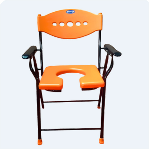 CC-001 Orange Color Commode Chair