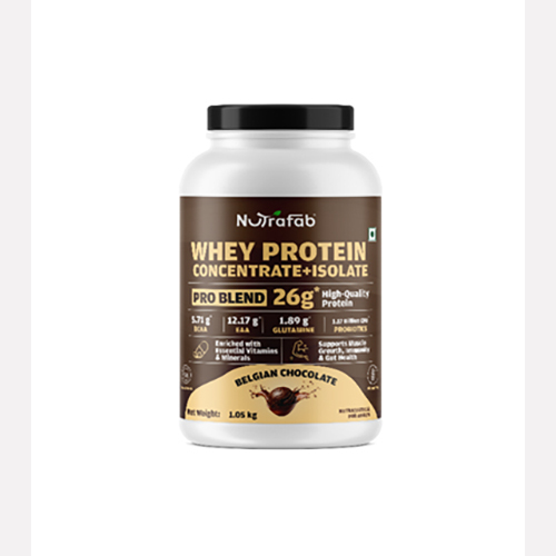 Nutrafab Whey Protein Pro Blend  Belgian Chocolate (Concentrate + Isolate)  1.05 KG