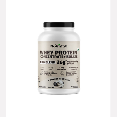 Nutrafab Whey Protein Pro Blend  Cookies & Cream (Concentrate + Isolate)  1.05 KG