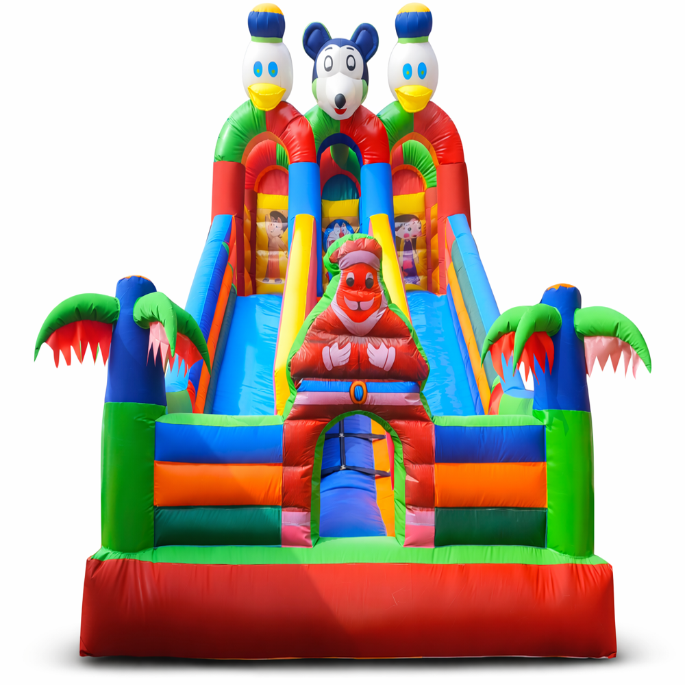 Inflatable Bouncy Castle Slide for Kids with Blower 12x18 feet