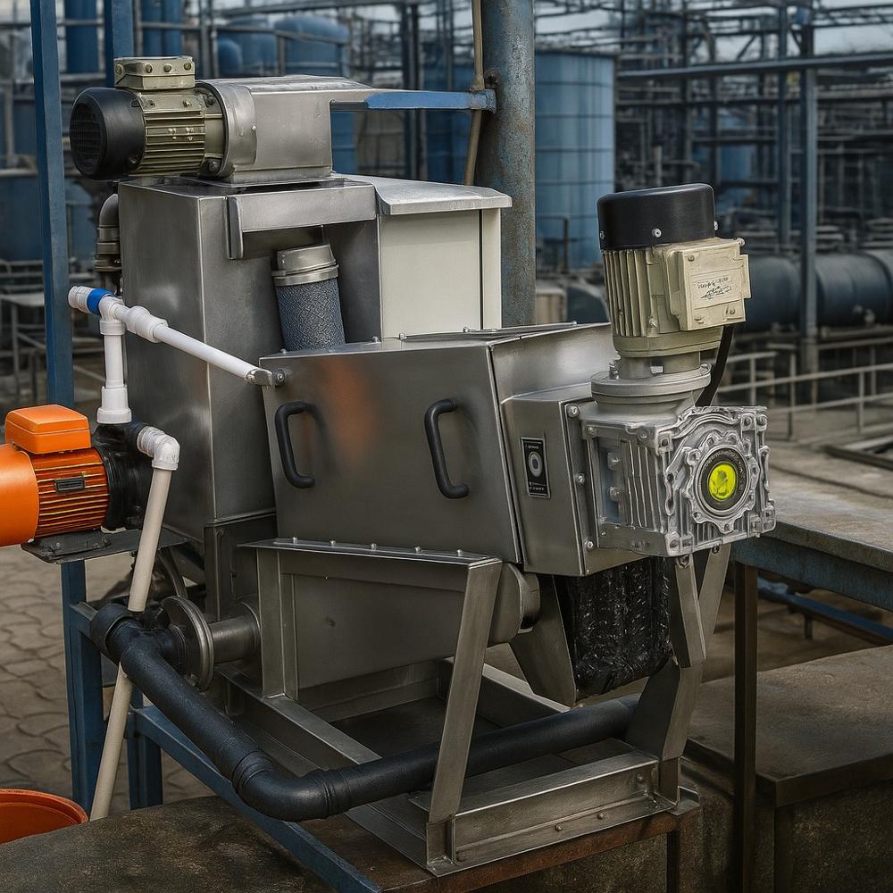 Trial CETP SS304 Self Cleaning Dehydrating Sludge Centrifuge