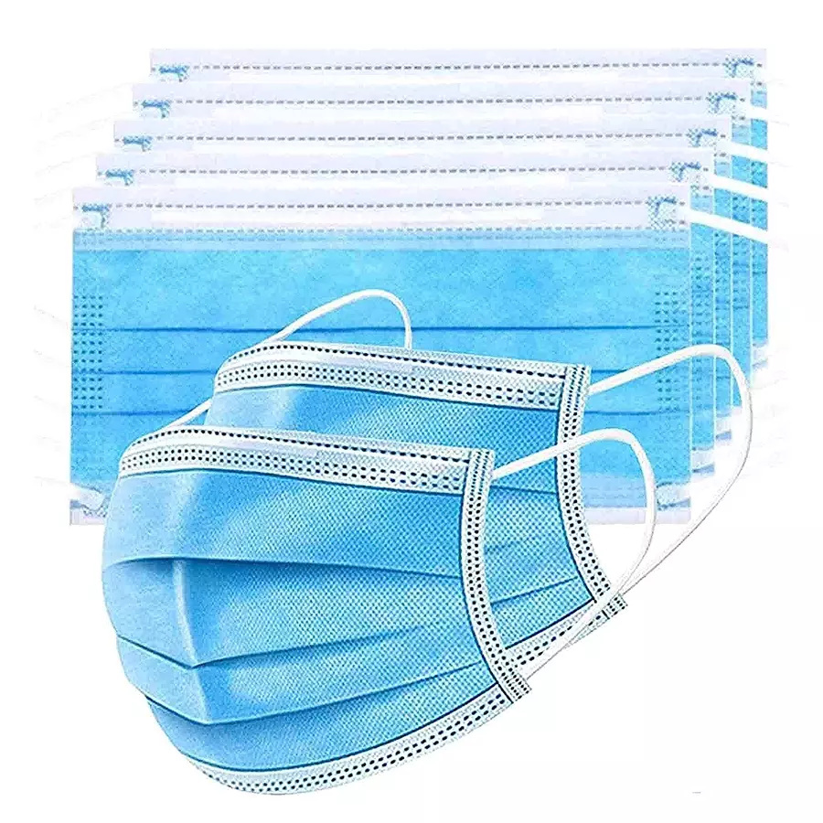 Face Mask - Single Use, Sky Blue | Suitable For All Ages, Anti-bacterial