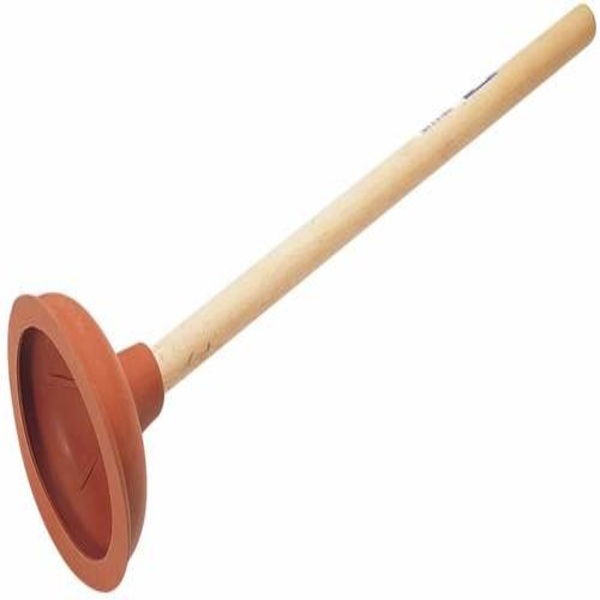 Toilet Pusher - Plastic Material | Red Color, High Quality For Cleaning And Household Use