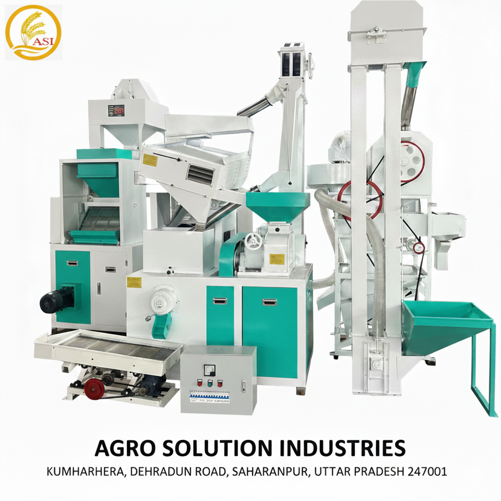1 Ton/Hr Combine Paddy Rice Mill Plant