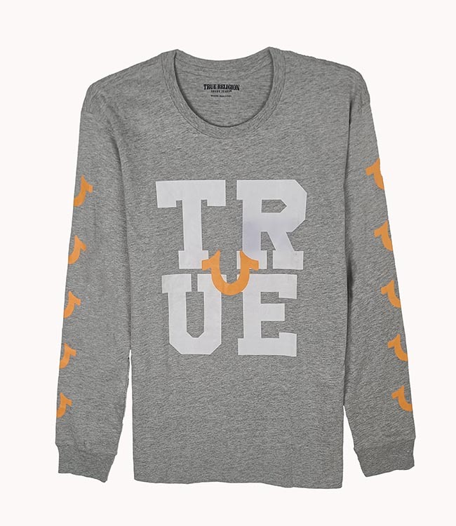 M11564 TRUE RELIGION Mens Long Sleeve Printed T-Shirt