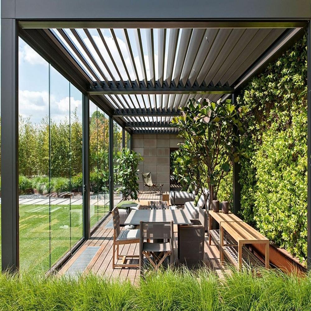 Motorized louver Roof